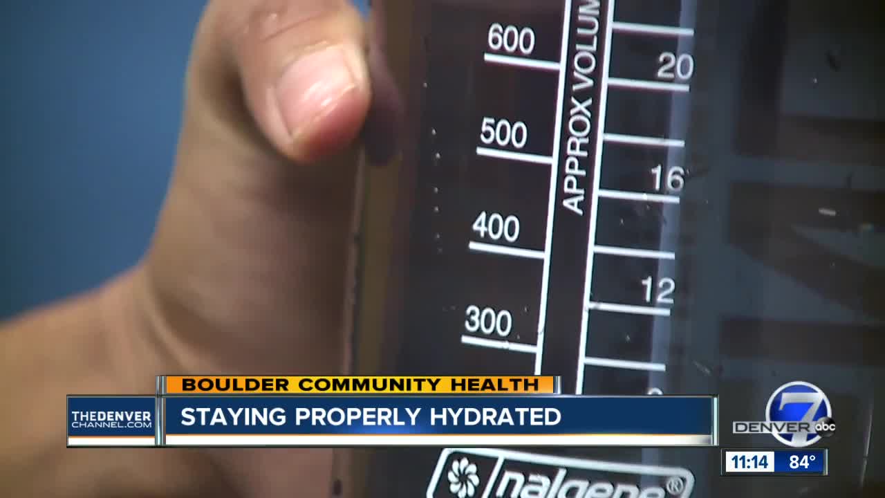 Boulder Community Health discusses how to stay properly hydrated