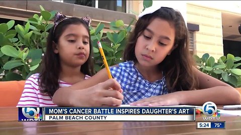 Mom's cancer battle inspires daughter's art