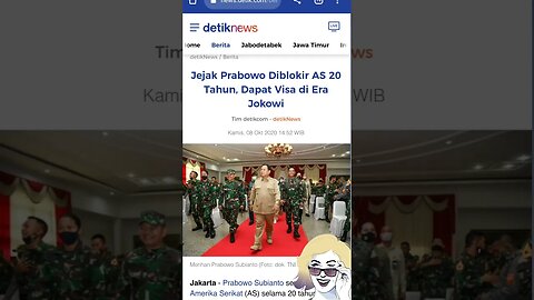 mentri pertahanan Indonesia prabowo subianto sempat diblokir AS 20 tahun