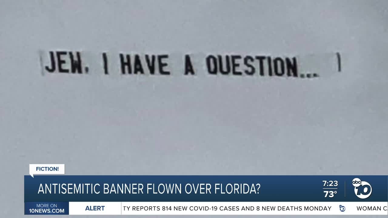 Fact or Fiction: Banner shows blatant antiemitism?