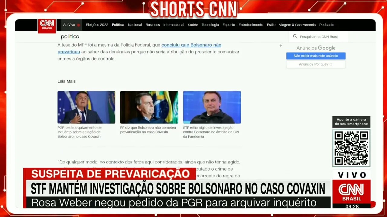 Rosa Weber nega arquivamento de inquérito sobre Bolsonaro no caso Covaxin | @SHORTS CNN