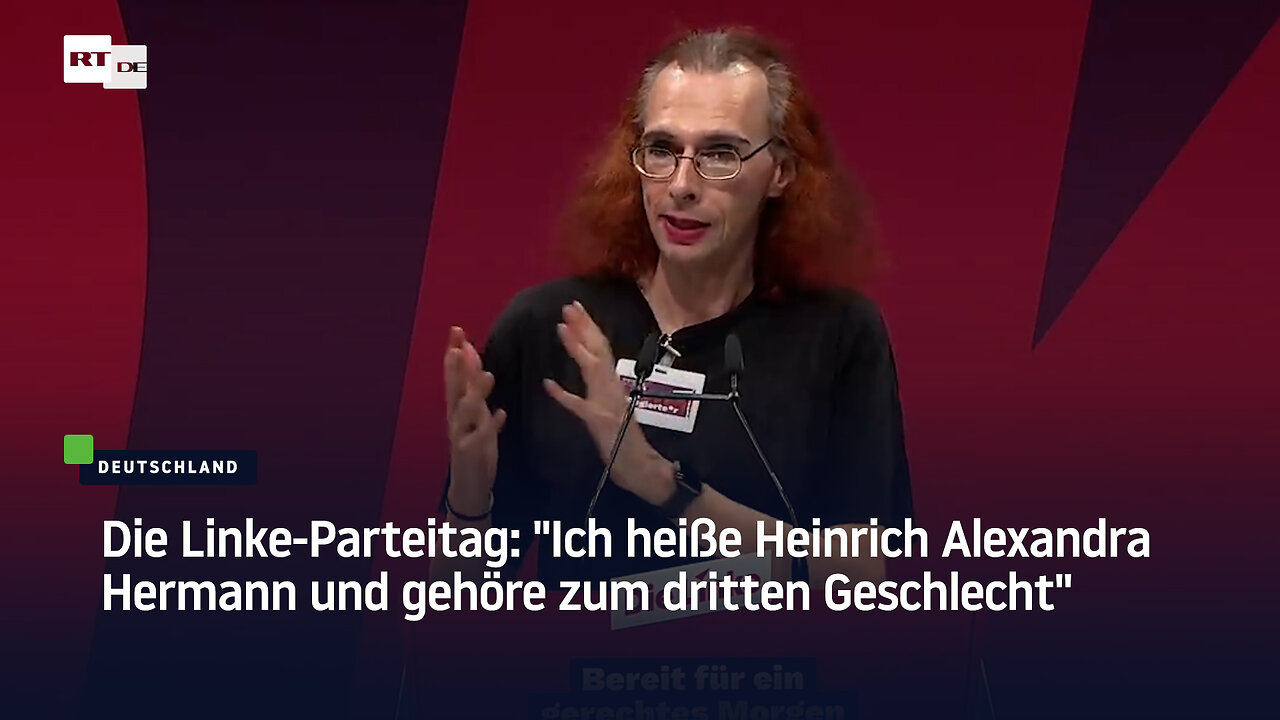 Die Linke-Parteitag: "Ich heiße Heinrich Alexandra Hermann und gehöre zum dritten Geschlecht"