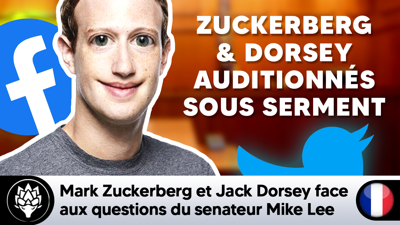 Zuckerberg & Dorsey (Twitter) répondent sous serment aux questions du sénateur Mike Lee