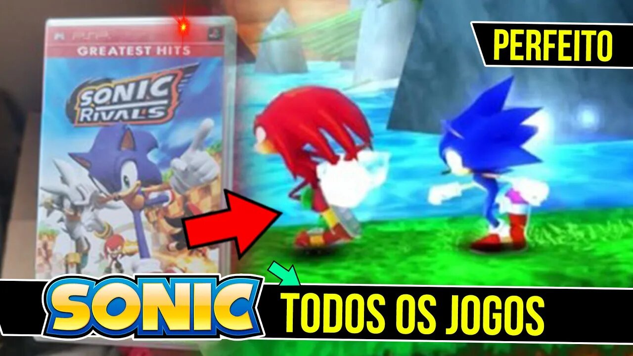 Todos os 4 Jogos do Sonic no PSP ( playstation Portable ) #shorts