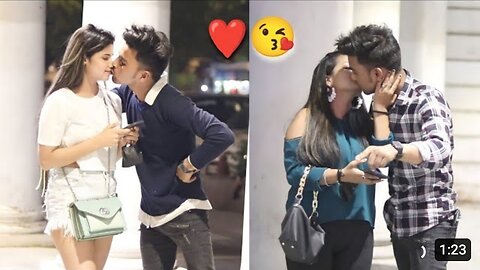 All Time Hit Blockbuster Prank Ever Secretly Kissing On Girls Cheeks Special Video #kiss