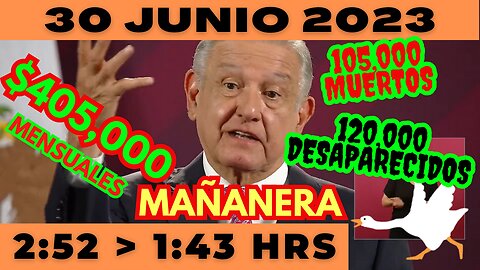 💩🐣👶 AMLITO | Mañanera *Viernes 30 de Junio 2023* | El gansito veloz 2:52 a 1:43.