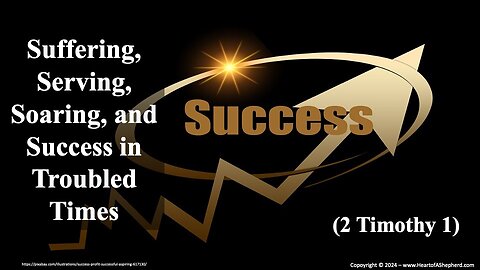 Suffering, Serving, Soaring, and Success in Troubled Times (2 Timothy 1) - A daily Bible study