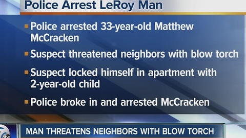 Man accused of using blow torch to threaten neighbor