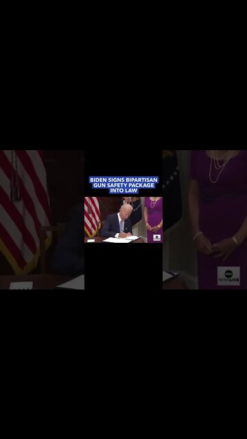 signs bipartisan gun safety package into law. 'God willing, this is gonna save a lot of lives.'