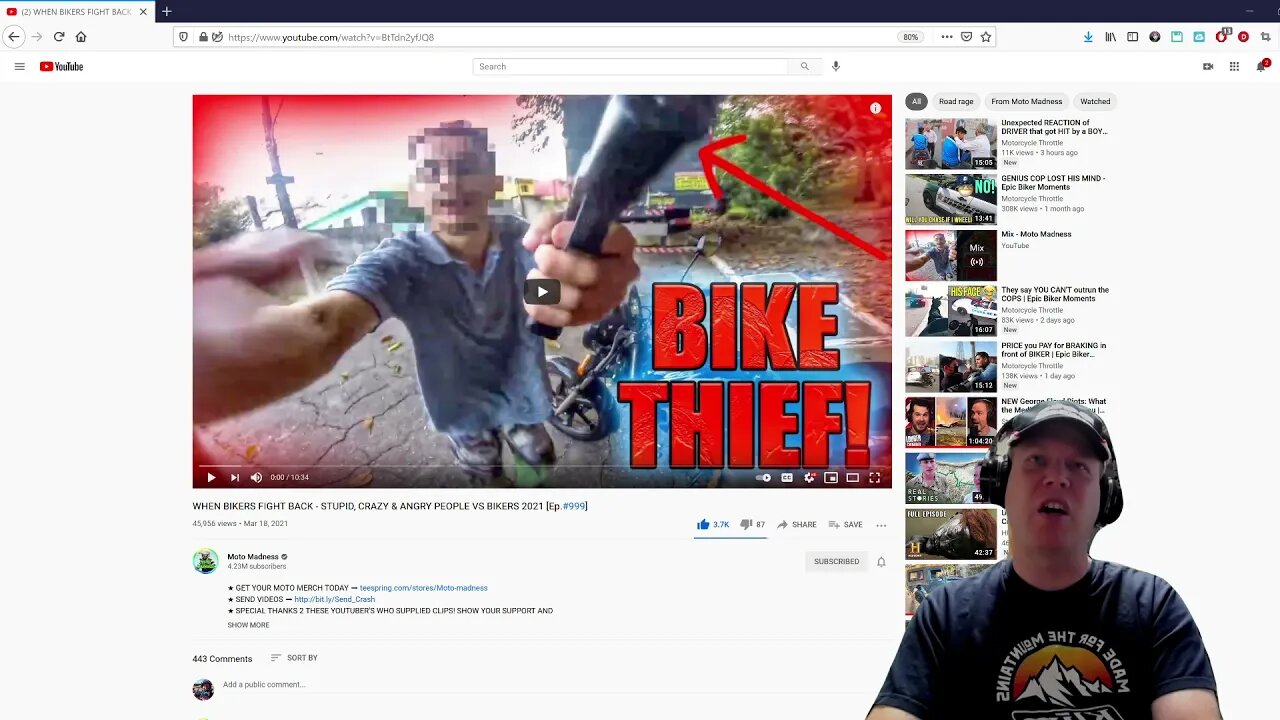 Reaction Video - STUPID, CRAZY & ANGRY PEOPLE VS BIKERS 2021 #999​ (Moto Madness)