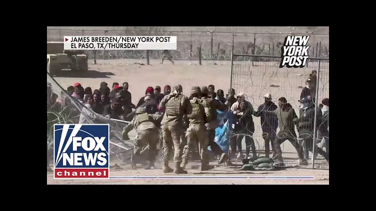 Mainstream media ignores 'shocking' video of migrants storming border