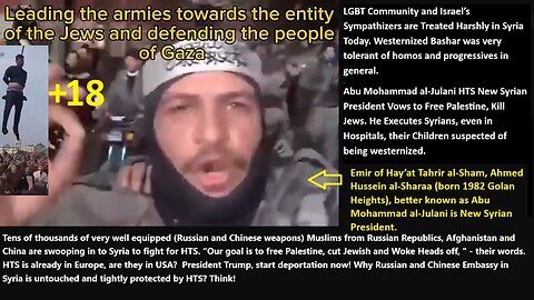 18+ LGBT Community and Israel’s Sympathizers are Treated Harshly in Syria Today. Westernized Bashar was very tolerant of homos and progressives in general.