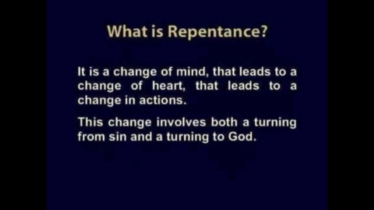 1 MINUTE FOR GOD. Repent: A turning away from sin, and turning to God. (ANIMATED-text only)