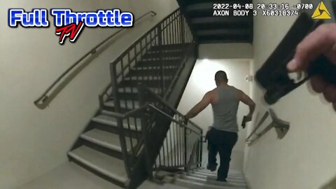 Officer Stops Suspect In Stairwell Who Pulls A Gun!