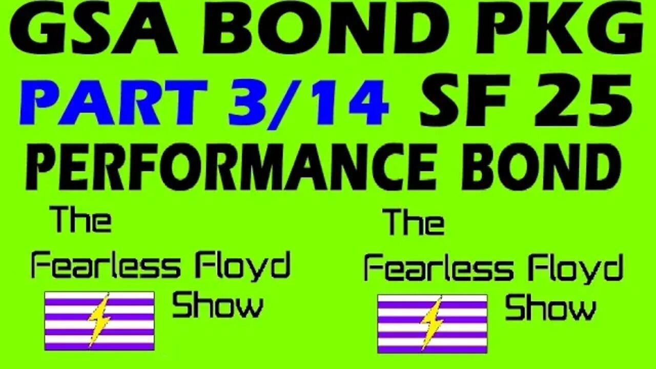 SF 25 PERFORMANCE BOND STANDARD FORM COMPLETION - PART 3/14