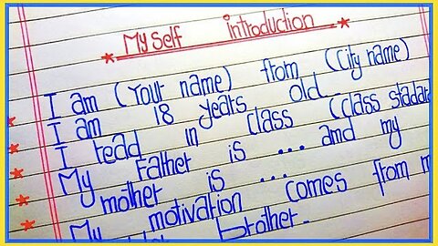 How can I introduce myself in English? || English Writing || Self Introduction In English