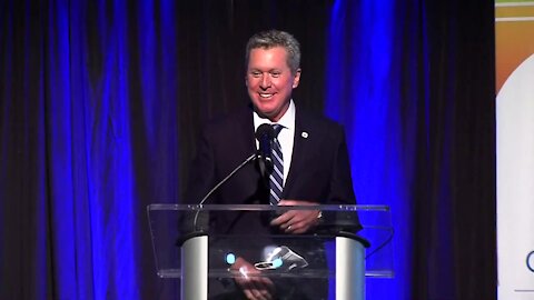 Palm Beach County Superintendent Mike Burke speaks during back-to-school breakfast