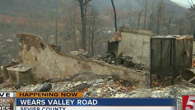 Structures In Wears Valley Destroyed In Wildfire