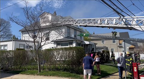 Lynbrook Fire Department, NY - Mutual Aid House Fire to Valley Stream - April 12th, 2023