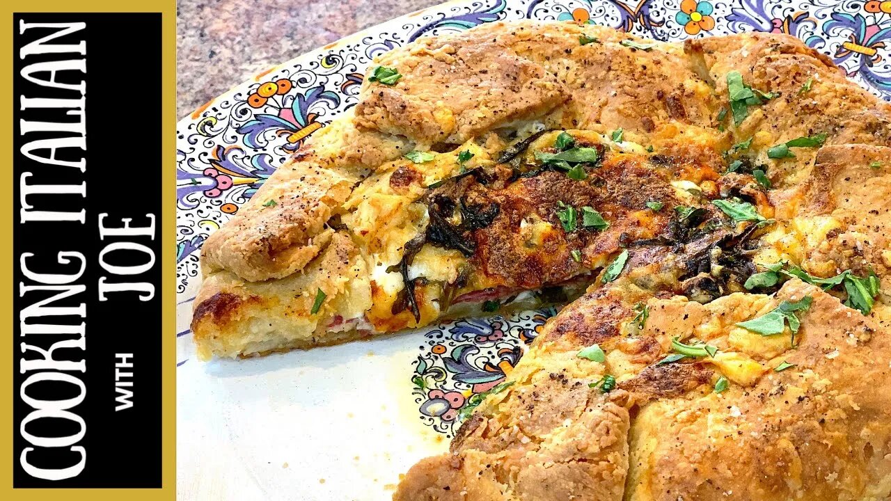 Torta Rustica: Rustic Savory Pie Galette with Meat and Cheeses | Cooking Italian with Joe
