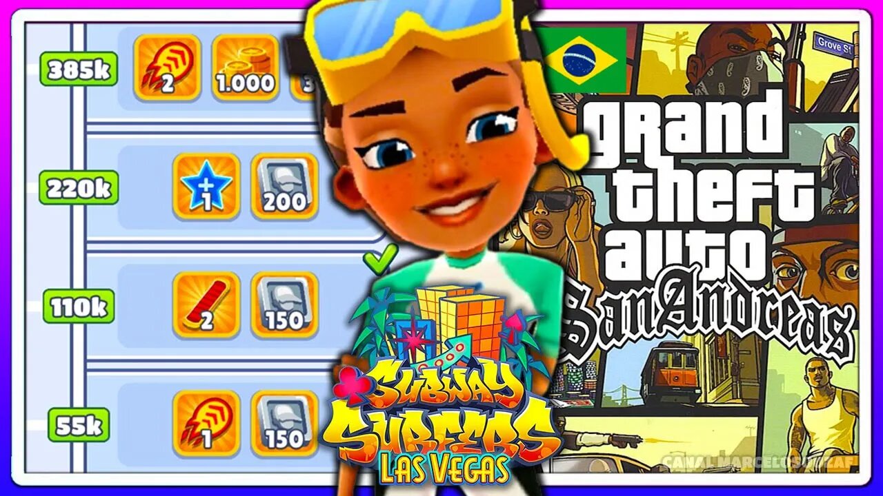 Subway Surfers Las Vegas 2021 | BR zerou GTA SA em menos de 4h | Recorde com Kim Dive