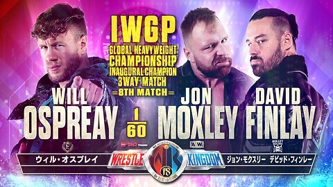 Will Ospreay vs. David Finlay vs. Jon Moxley - Wrestle Kingdom 18 (Highlights)