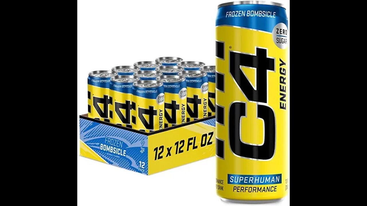 C4 Energy Drink - Sugar-Free Pre Workout Performance Drink with No Artificial Colors or Dyes