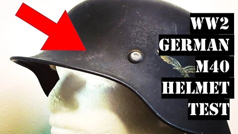 Helmet Ballistic Test: Original WW2 German M40 Single Decal Luftwaffe Helmet.