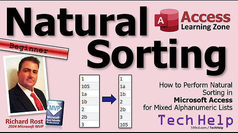 How to Perform Natural Sorting in Microsoft Access for Mixed Alphanumeric Lists