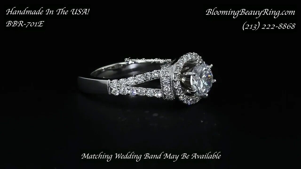 BBR-701E Diamond Engagement Ring By BloomingBeautyRing.com