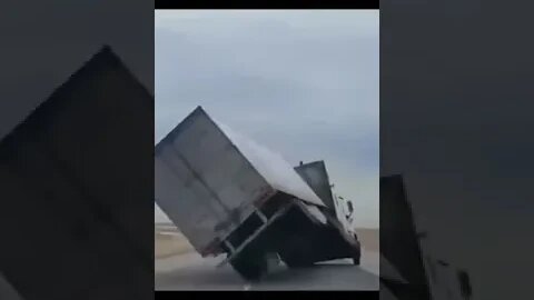 Wind Swept Truck 🚛🌪 #shorts #dashcam #truck