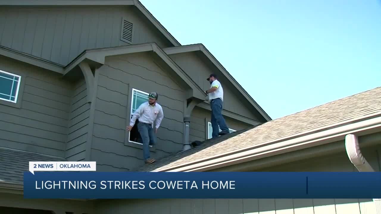 Lightning Strikes Coweta Home