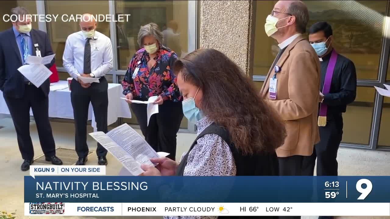 Nativity blessing at St. Mary's Hospital