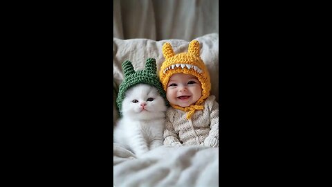 Cute cat with baby's