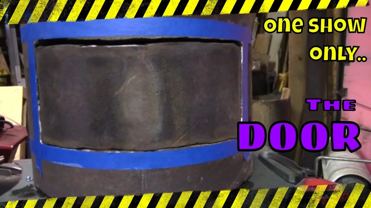 Used Oil Burner Build Part 6. Building the door. #free heat #alternativeheat