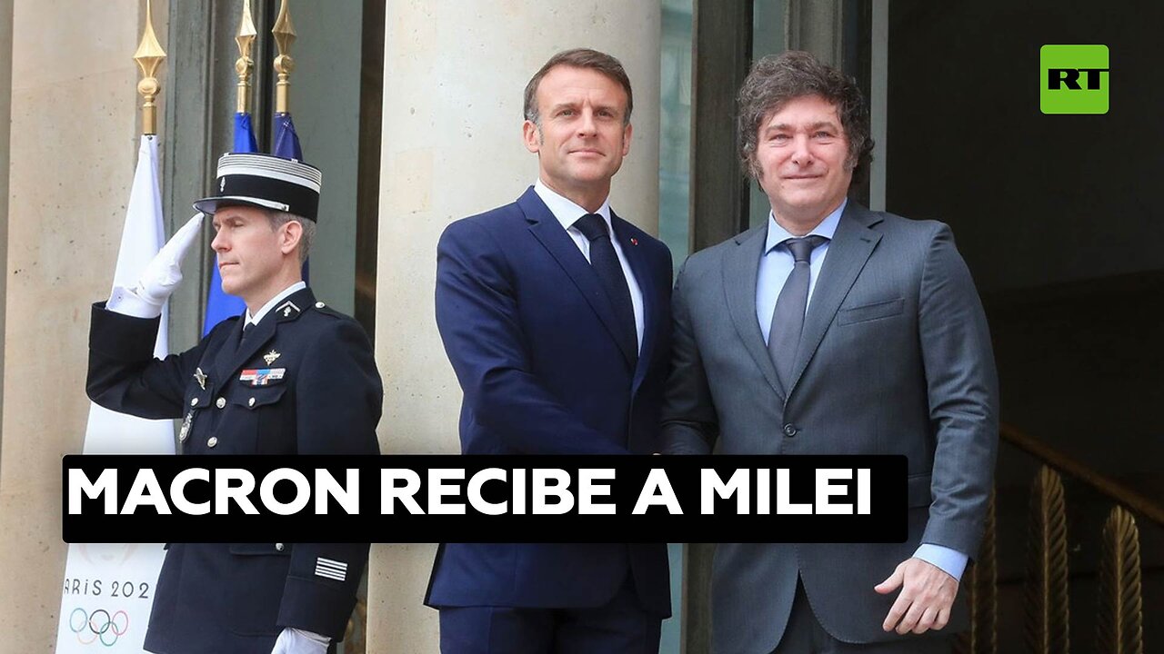 Macron recibe a Milei en el Palacio del Eliseo tras la polémica con los cánticos racistas