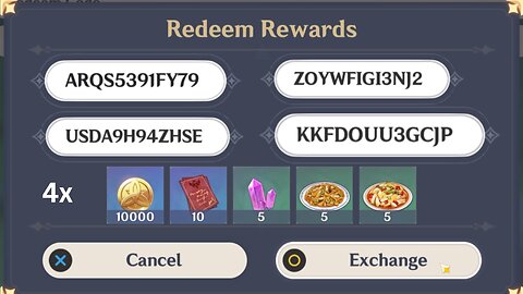 More July 19, 2024 Item Codes (Genshin Impact)