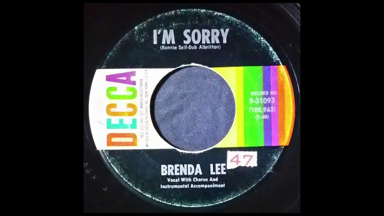 Brenda Lee – I'm Sorry