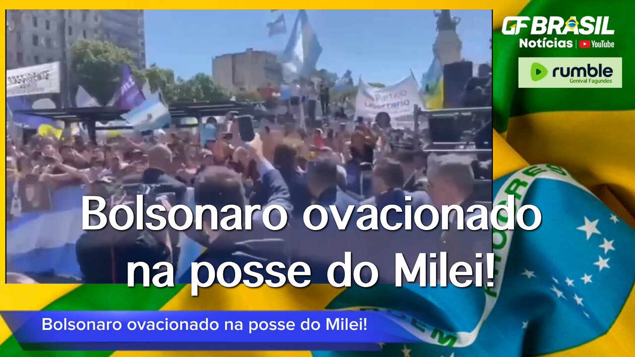 Bolsonaro ovacionado na posse do Milei, Buenos Aires, Argentina, 10/12/2023!