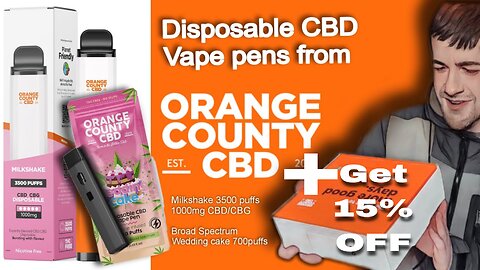 Orange County CBD Vape Review - Milkshake 3500 puffs and Broad spectrum Wedding cake 700 puffs.