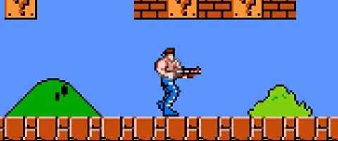 Super Mario Bros. Crossover - Contra as Bill Rizer