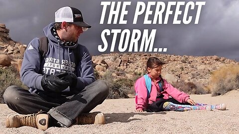 Hiking into the Desert Alone with My Daughter | SINGLE DAD VAN LIFE in Joshua Tree National Park, CA