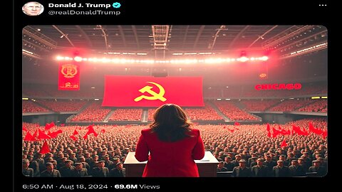 Trump post on Kamala gets 69M views