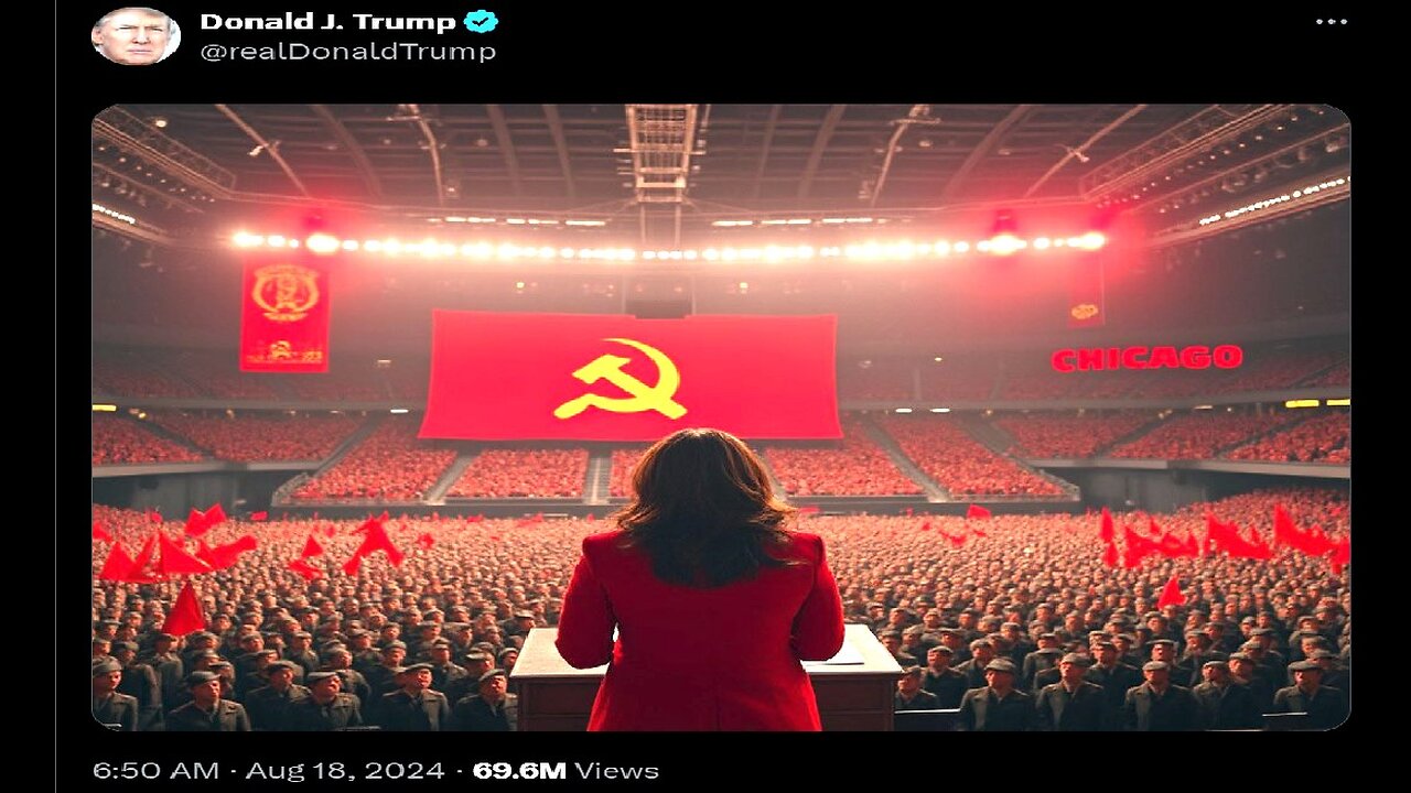 Trump post on Kamala gets 69M views