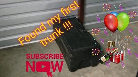 Found my first trunk!! Two lockers for one low price. At it again buying storage lockers.