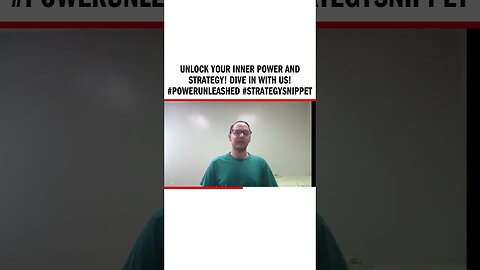Unlock your inner power and strategy! Dive in with us! #PowerUnleashed #StrategySnippet