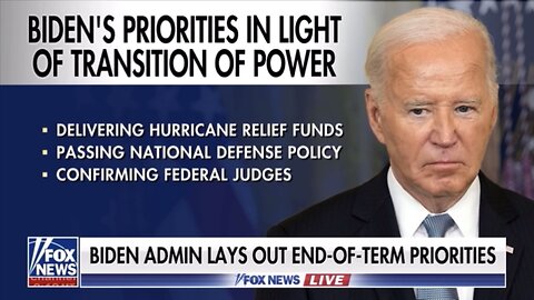 Biden prepared to hand power over to Trump, lays out end of term priorities (November 10, 2024)