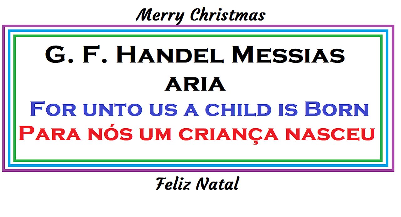 Para nós uma criança nasceu - For unto us a child is born