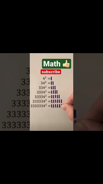 insane math multiplication pattern