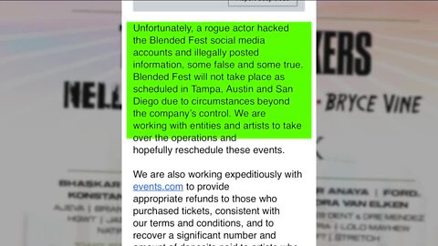 Blended Music Festival will not take place in Tampa